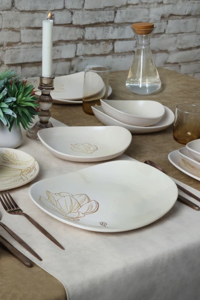 Keramika Vintage Bloom Isabella Yemek Takımı 24 Parça 6 Kişilik 22054-55-56-57 - 4