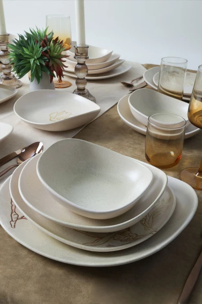 Keramika Vintage Bloom Isabella Yemek Takımı 24 Parça 6 Kişilik 22054-55-56-57 - 5