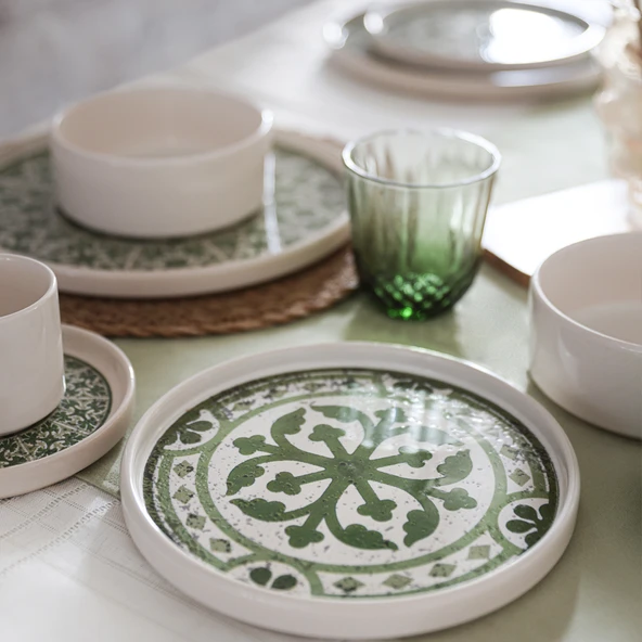 Keramika Timeless Green Stackable Yemek / Kahvaltı Takımı 20 Parça 4 Kişilik 21974-75 - 6