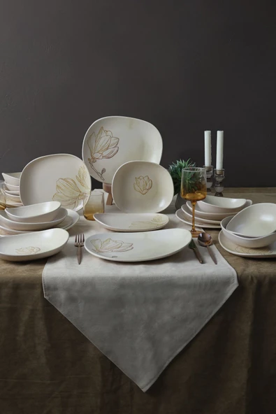 Keramika Vintage Bloom Isabella Yemek Takımı 24 Parça 6 Kişilik 22054-55-56-57 - 3