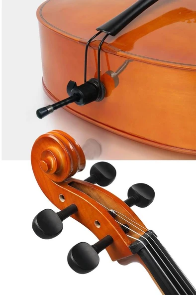 Midex MCL-250-PAK Yüksek Kaliteli Masif Ağaç Çello Viyolonsel Full Set - Resim 4