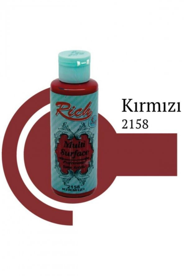 Rich Akrilik Boya Multi Surface 120 CC Kırmızı 120-2158