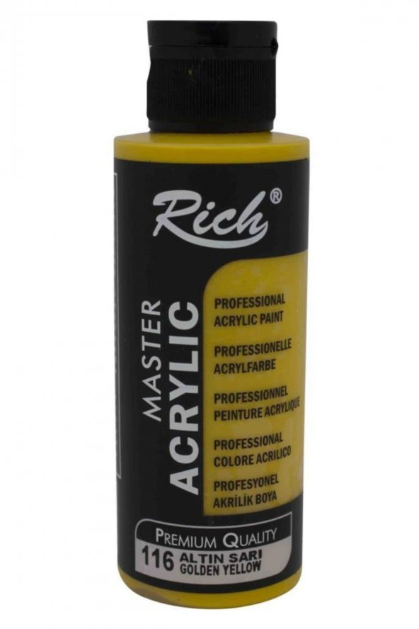 Rich Akrilik Boya Master 120 CC Altın Sarı 120-116