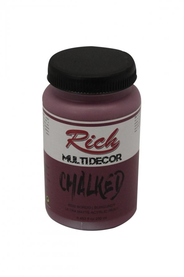 Rich Akrilik Boya Multi Decor Chalked 250 CC Bordo 4532