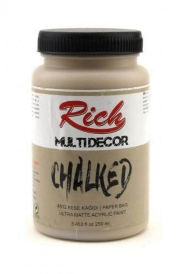 Rich Akrilik Boya Multi Decor Chalked 250 CC Kese Kağıdı 4512