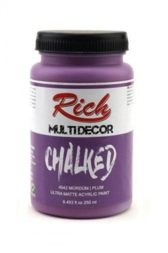 Rich Akrilik Boya Multi Decor Chalked 250 CC Mürdüm 4542