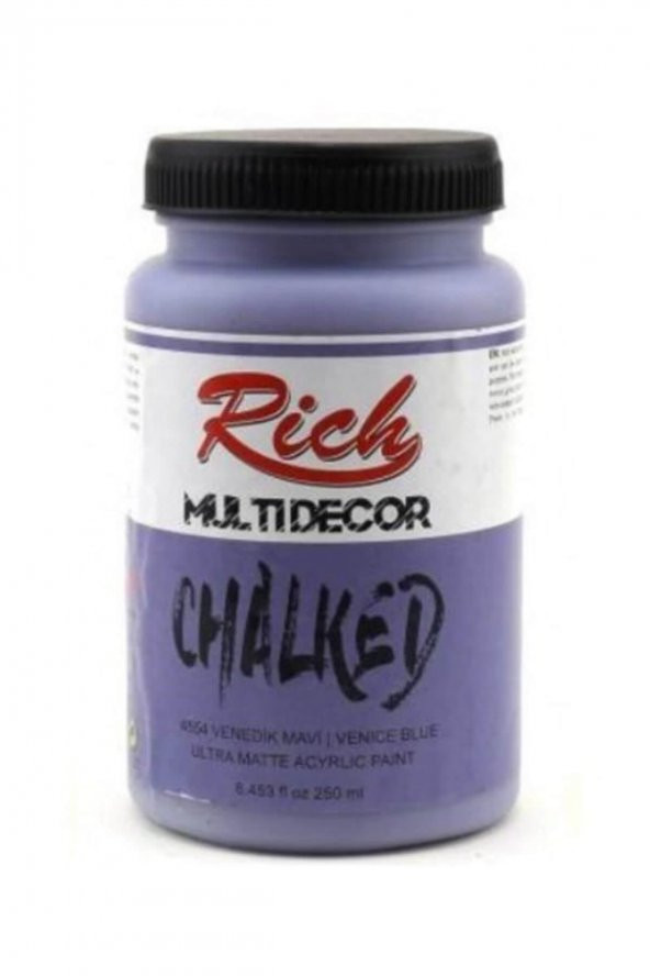 Rich Akrilik Boya Multi Decor Chalked 250 CC Venedik Mavi 4554