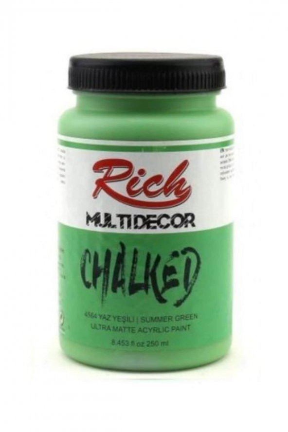 Rich Akrilik Boya Multi Decor Chalked 250 CC Yaz Yeşili 4564