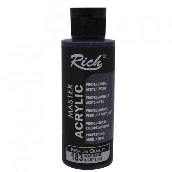 Rich Akrilik Boya Master 120 CC Gece Mavisi 120-183 - Resim 2