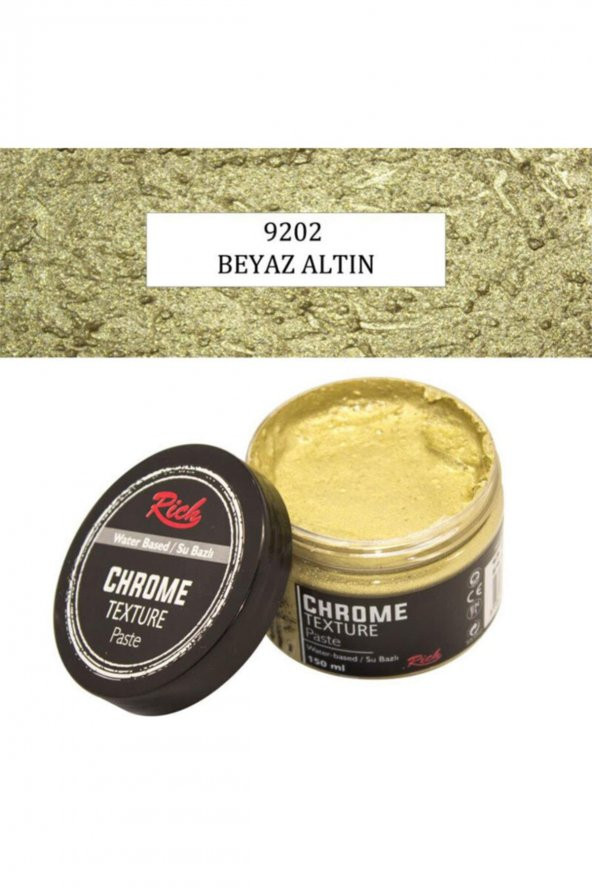 Rich Chrome Texture Paste Beyaz Altın 9202