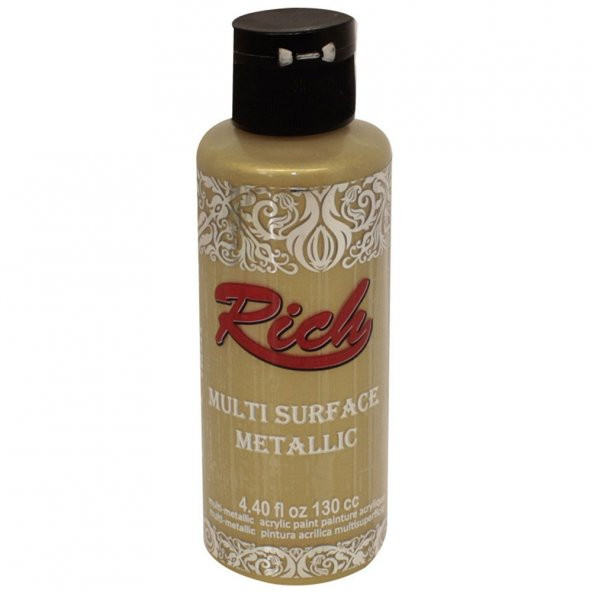 Rich Multi Sufrace Metalik Boya 120 CC Beyaz Altın 6510 - Resim 2