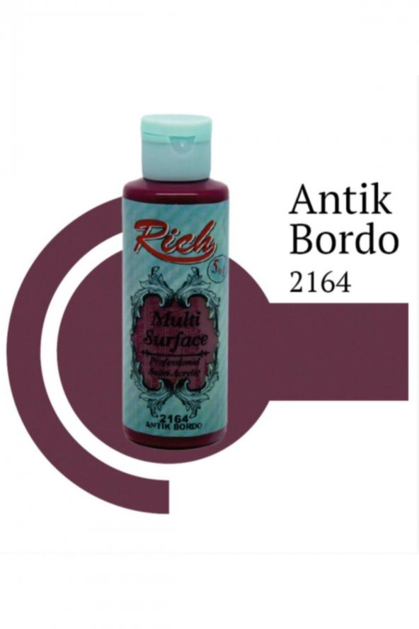 Rich Akrilik Boya Multi Surface 120 CC Antik Bordo 2164