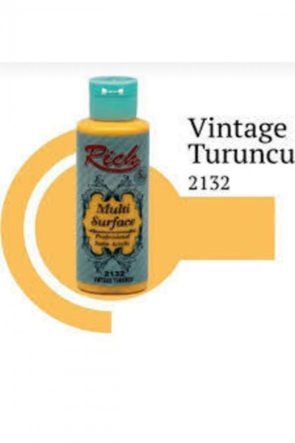 Rich Akrilik Boya Multi Surface 120 CC Vıntage Turuncu 2132