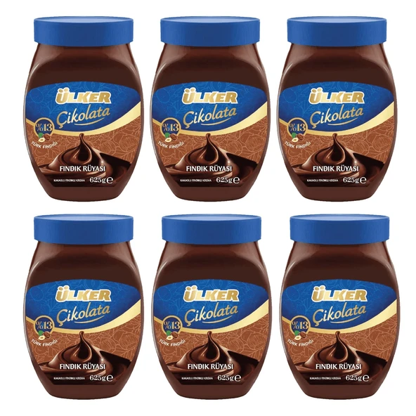 Ülker Fındık Rüyası Kakaolu Fındık Kreması 625 gr x 6 Adet