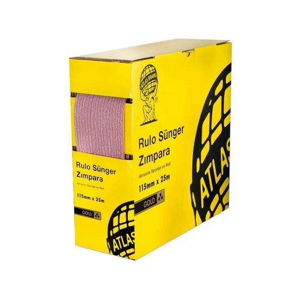 Atlas Rulo Gold Sünger Zımpara 25mt 150 Kum ürün görseli 1