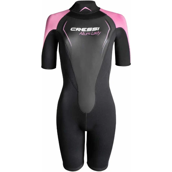 Cressi Altum Lady Shorty Yüzme Elbisesi  3MM - L BLACK - PINK - Resim 2