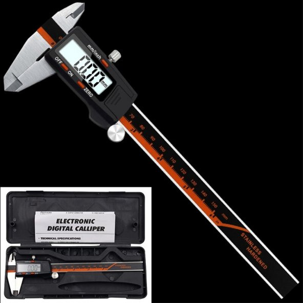 Valkyrie 150 x 0,01MM Dijital Paslanmaz Çelik Elektronik Kumpas - 8