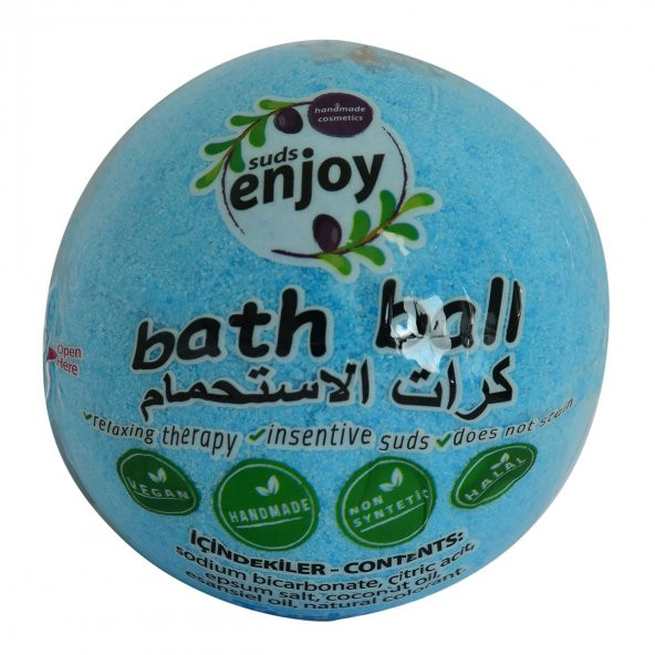 Himalaya Tuzlu El Yapımı Banyo Küvet Topu Sabunu Mavi 90-120 Gr - 2
