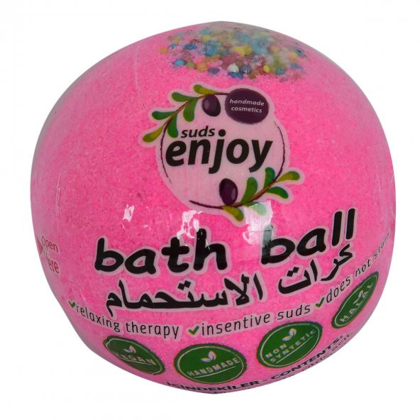 Pembe Düşler El Yapımı Banyo Küvet Topu Sabunu Pembe 90-120 Gr - 4