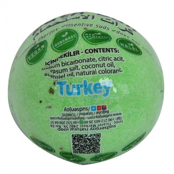 Okaliptuslu El Yapımı Banyo Küvet Topu Sabunu Yeşil 90-120 Gr - 3