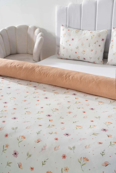 Rivaİstanbul Soft Çiçekli Çift Kişilik Nevresim Takımı Pamuklu - Resim 4