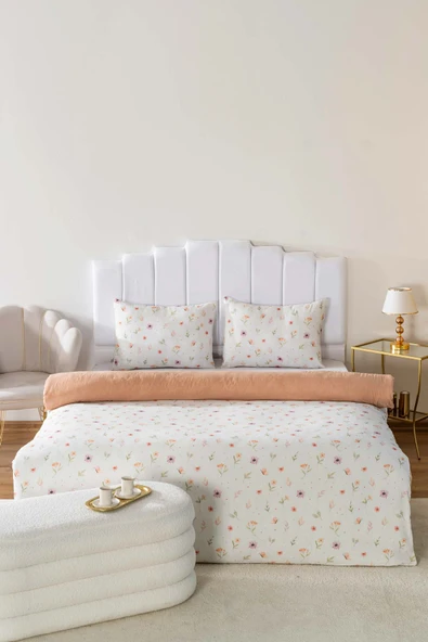 Rivaİstanbul Soft Çiçekli Çift Kişilik Nevresim Takımı Pamuklu - Resim 2