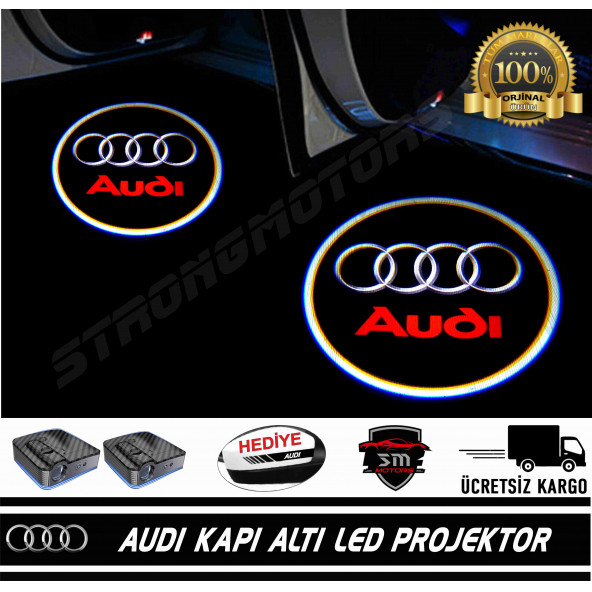 Audi Araçlar İçin Kapı Altı Led Hayalet Logo
