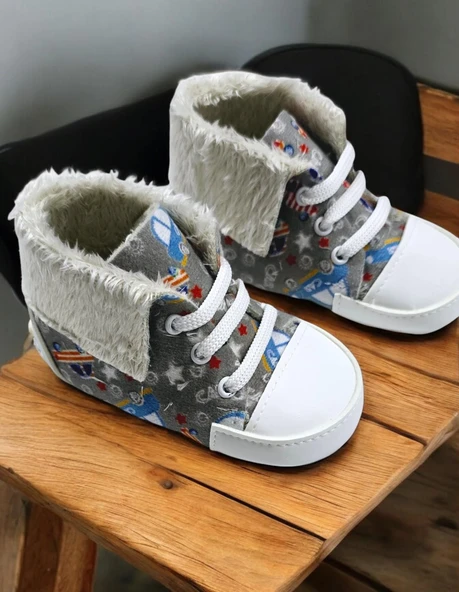 Araba Desenli Erkek Bebek Patik - 12