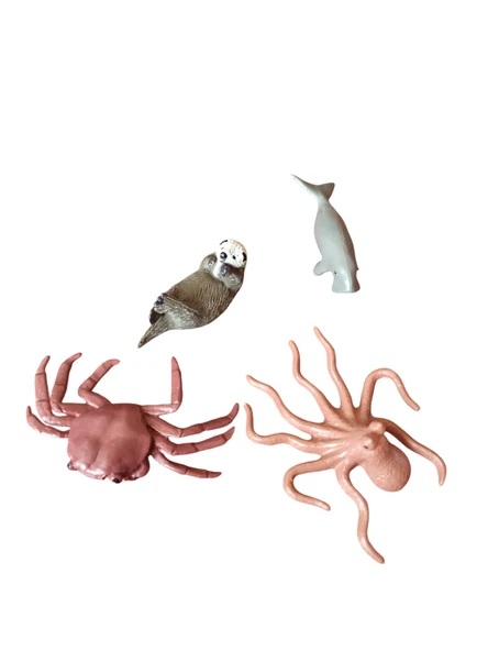 Derinlerin Gizemli Dünyası Çocuğunuzun Odağında! Mini Boy 10 lu Okyanus Canlıları Hayvanları Seti - Resim 2