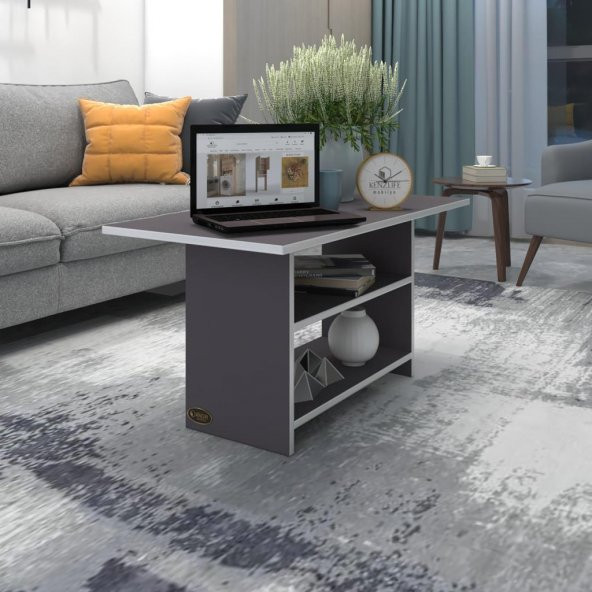 Kenzlife orta salon sehpası hamburg gri 045*090*50 yemek masası