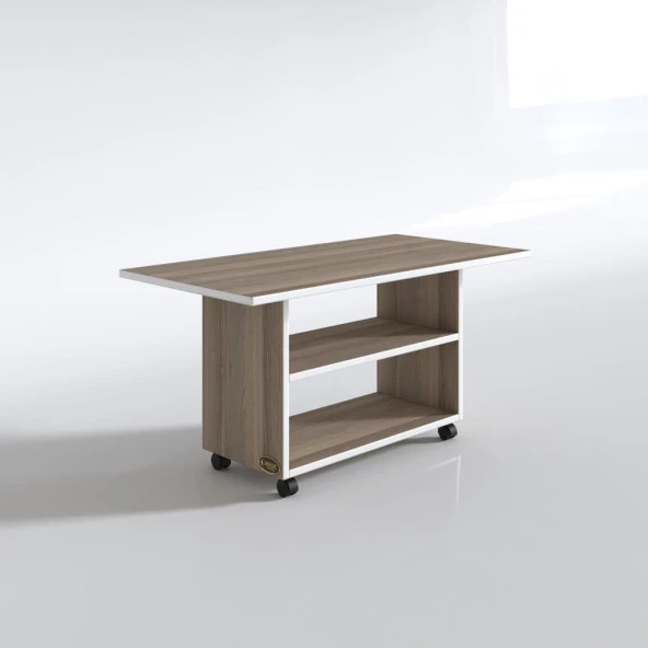 Kenzlife orta salon sehpası atina crd 075*090*50 tekerlekli yemek masası - Resim 3