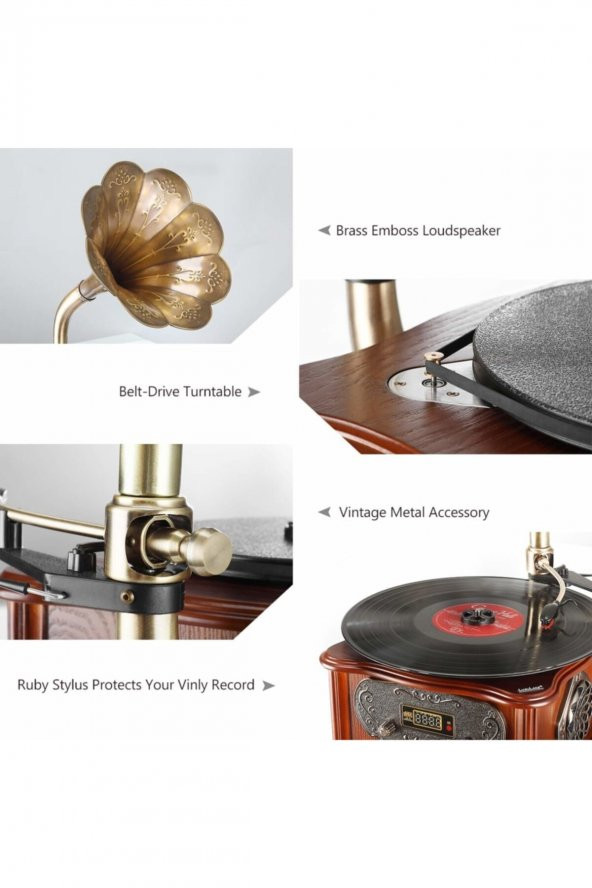 Record Master RMJ-209C Gramofon Pikap - Resim 4