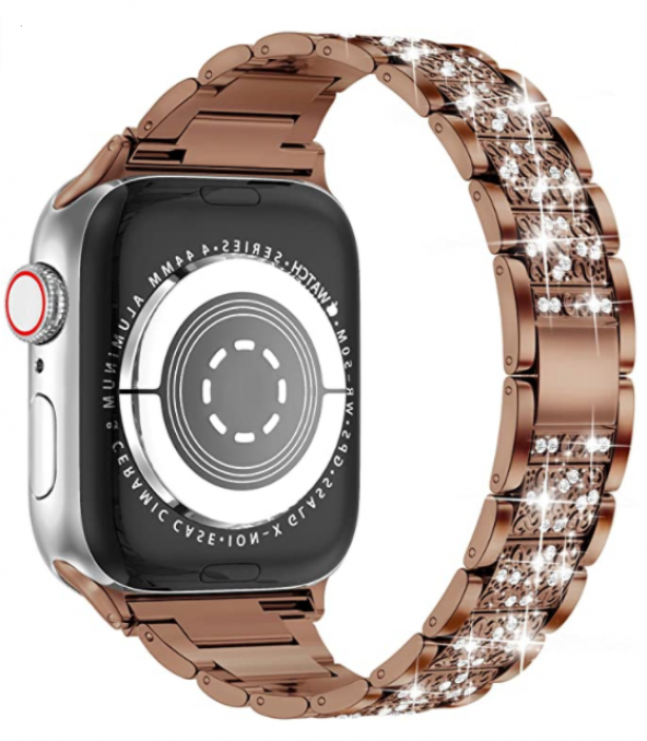 Apple Watch Metal Kordon 40mm Şık ve Özgün Tasarım Wiwu Three Beads Set Auger