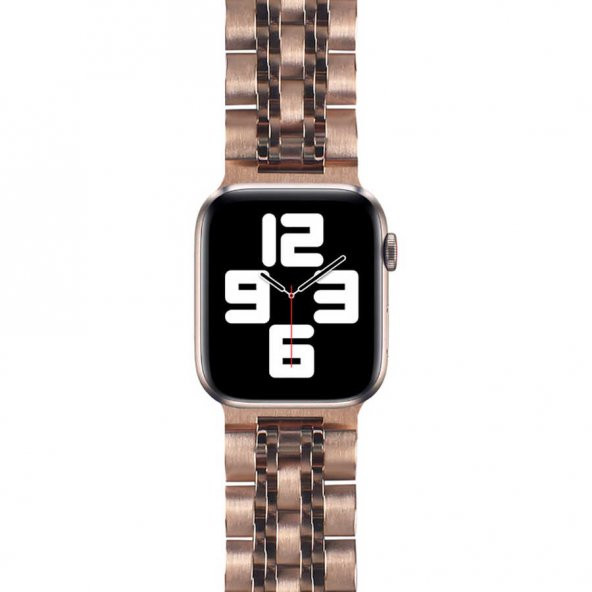 Apple Watch 42mm Metal Kordon Şeritli Şık Tasarım Wiwu Seven Beads Steel Belt
