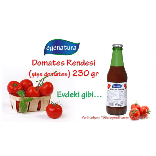 EGENATURA 230 GR ŞİŞE DOMATES x 5 ADETLİK ÖZEL SET