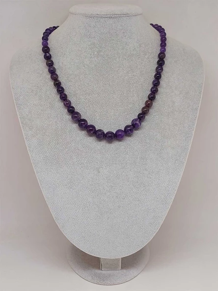 Galaksi Serisi Ametist Taşı Tasarım Kolye - Resim 2