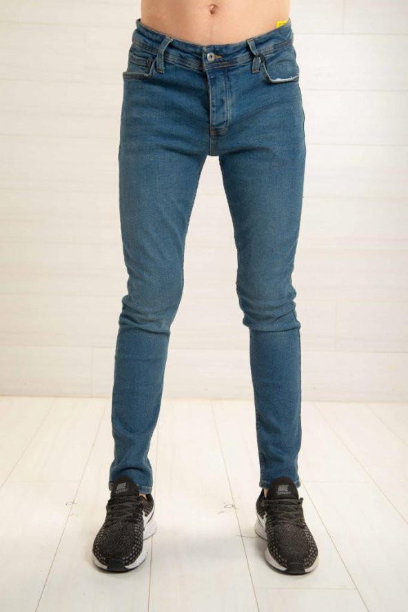 Erkek Açık Mavi Kot Pantolon SlimFit Power Likralı JR3 1274-1