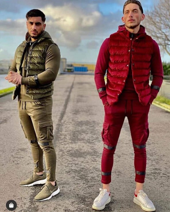 Erkek Kolsuz Şişme Yelek SlimFit Kadife Üstten Cepli Roletti 4000 - 7
