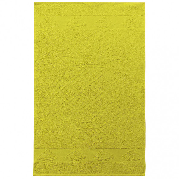 Ananas Desenli Pamuk Banyo Havlu Seti 12 Adet, 4 Banyo havlusu, 4 El Havlusu, ve 4 Yüz Havlusu, -Style- Açik Sari, Sari - Resim 8