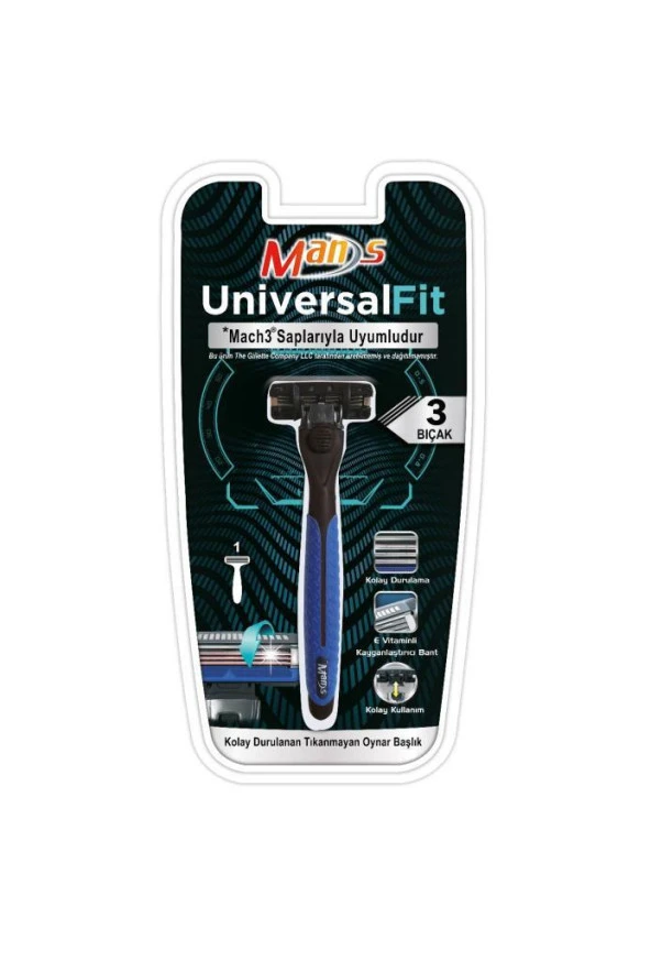 UniversalFit 3 Bıçaklı Sistem Tıraş Bıçağı 1up