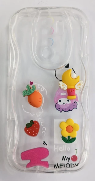 Xiaomi Redmi Note 8 Pro Uyumlu Emojili Kalın Yumuşak Şeffaf Kılıf