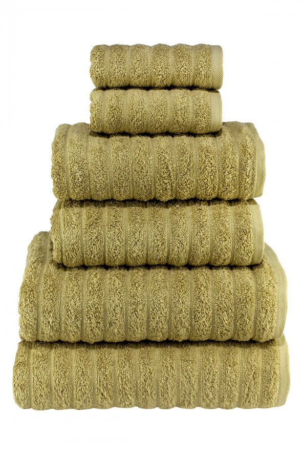 Textile Colors Çizgi Desenli 100 Pamuk Banyo Havlu Seti 12 Adet, 4 Banyo Havlusu, 4 El Havlusu, ve 4 Yüz Havlusu, -Premium- Ceviz, Bakır, - 4