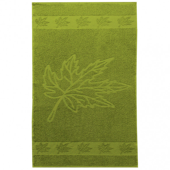 Textile Colors Yaprak Desenli 100 Pamuk Banyo Havlu Seti 6 Adet, 2 Banyo Havlusu, 2 El Havlusu, ve 2 Yüz Havlusu, -Comfort- Lime, - 4