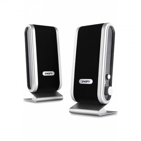 Snopy SN-820 2.0 Siyah/Gümüş Lcd İnce Tasarım USB Speaker