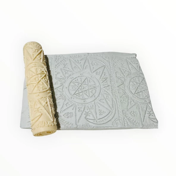 Hamur ve kurabiye şekillendirici,seramik şekillendirici,kutup yıldızı temalı merdane