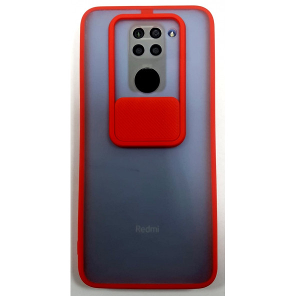 Xiaomi Redmi Note9 Kamera Sürgülü Korumalı Buz Silikon Kapak