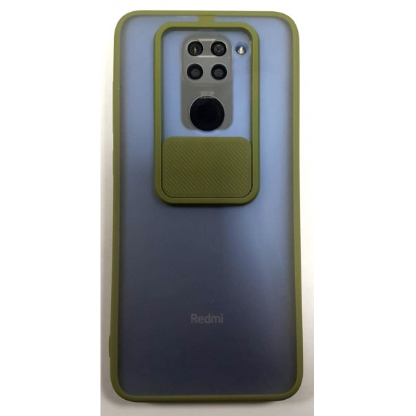 Xiaomi Redmi Note9 Kamera Sürgülü Korumalı Buz Silikon Kapak - 3