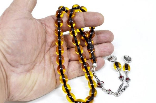Tesbihci Dayı Ateş Kehribar Tesbih Eskitme (Khr 10659) - 1