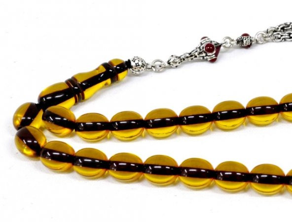 Tesbihci Dayı Ateş Kehribar Tesbih Eskitme (Khr 10659) - 2