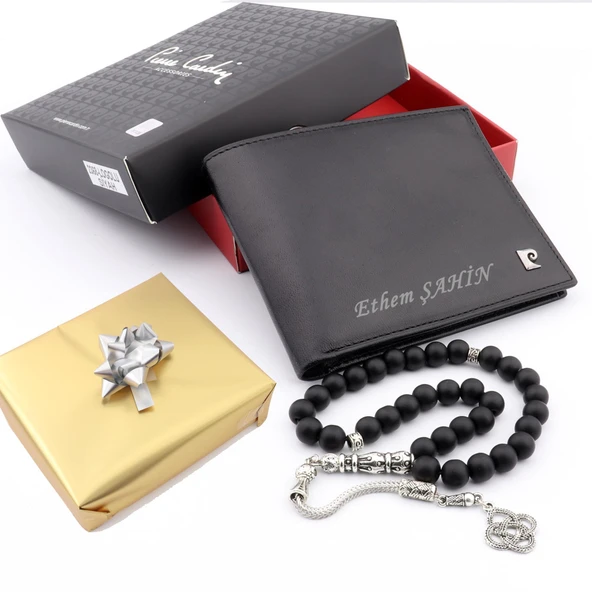 Kişiye Özel Pierre Cardin Cüzdan Tesbih Hediyeli Erkek Cüzdan ürün görseli 1